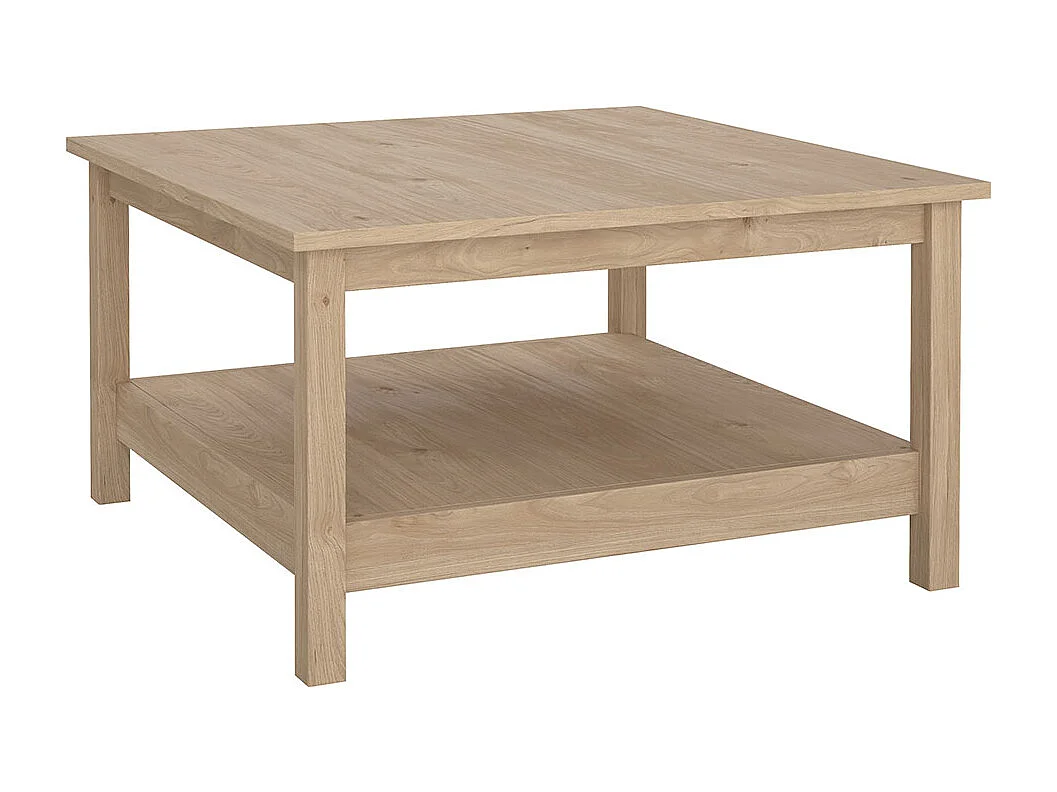 Mesa de centro Madrid 1 estante decoración roble.