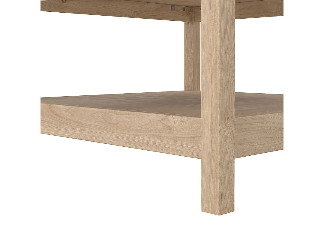 Mesa de centro Madrid 1 estante decoración roble.