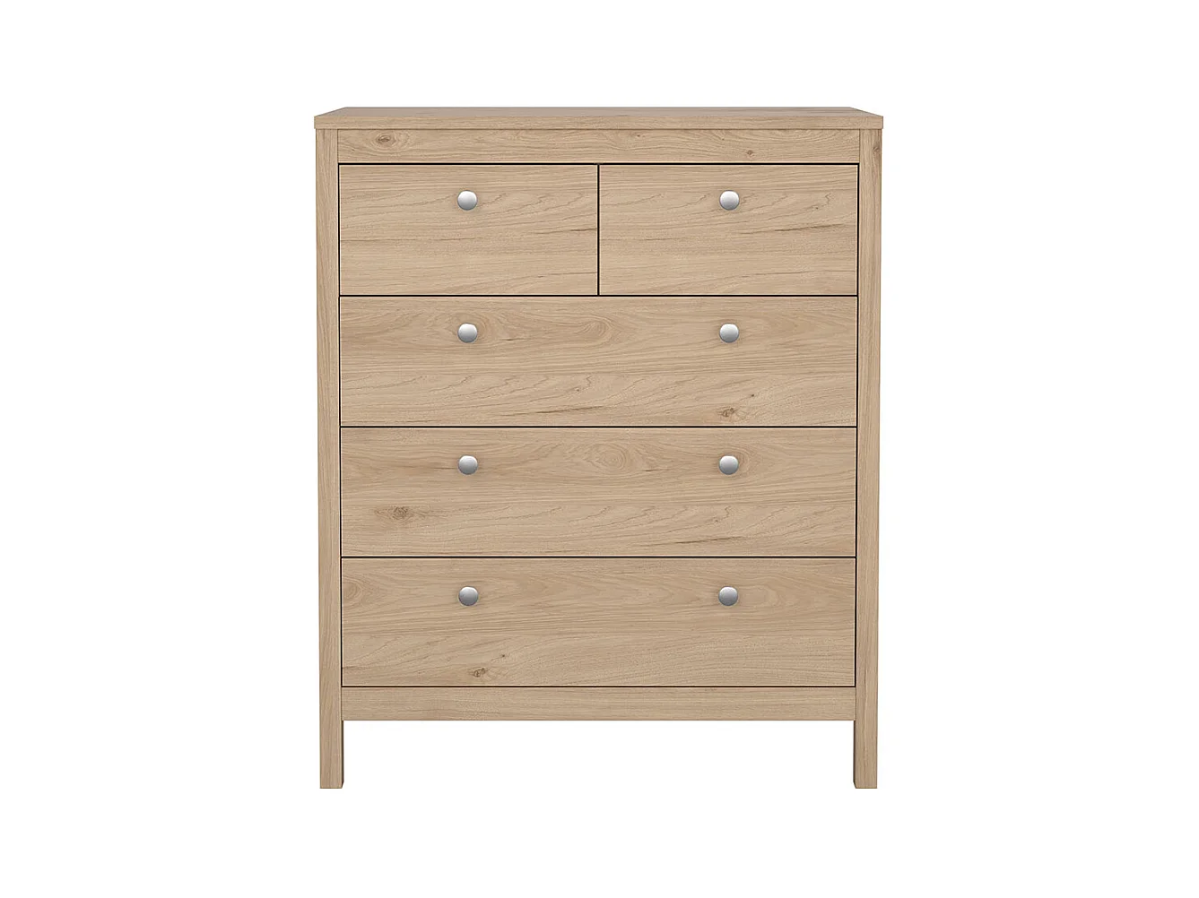Madrid Kommode 5 Schubladen Eichen-Dekor.