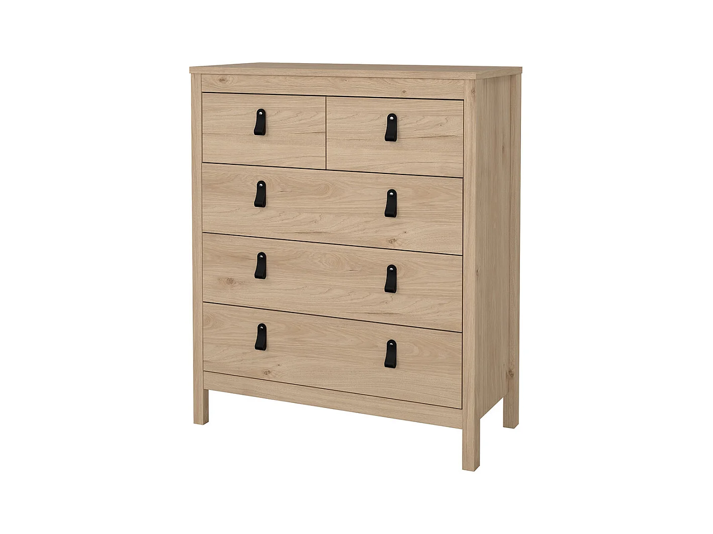 Madrid Kommode 5 Schubladen Eichen-Dekor.