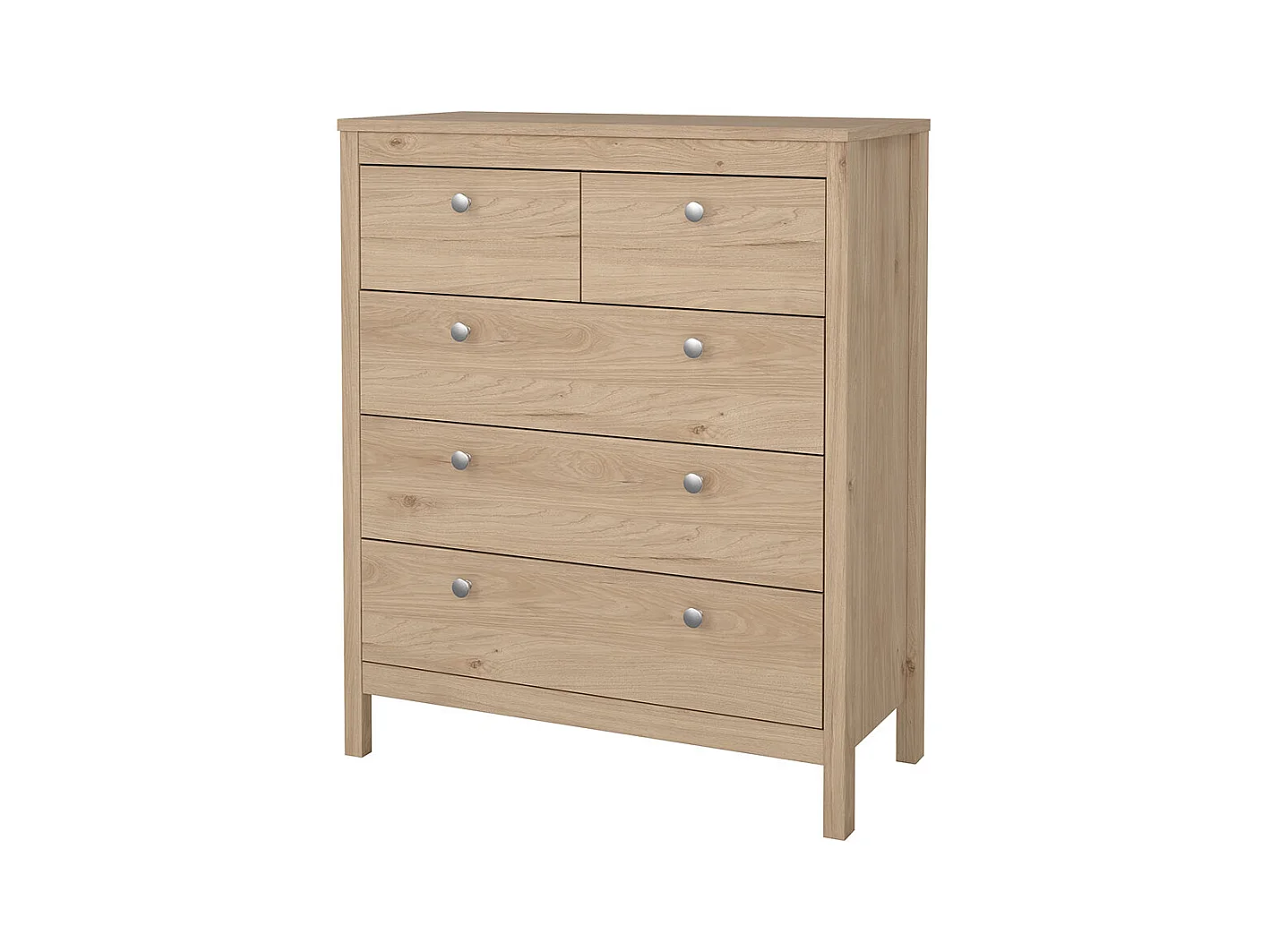 Madrid Kommode 5 Schubladen Eichen-Dekor.