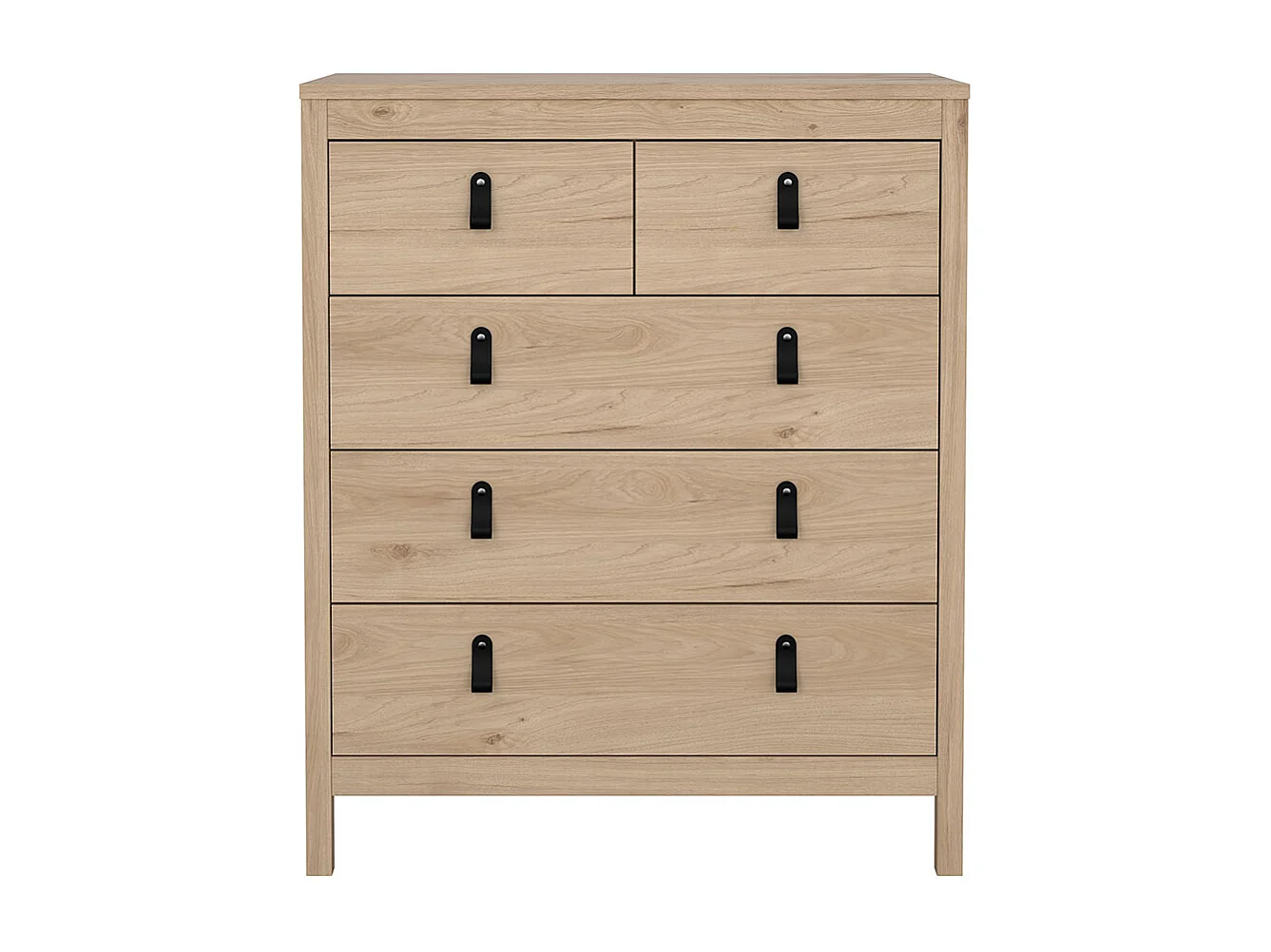 Madrid Kommode 5 Schubladen Eichen-Dekor.