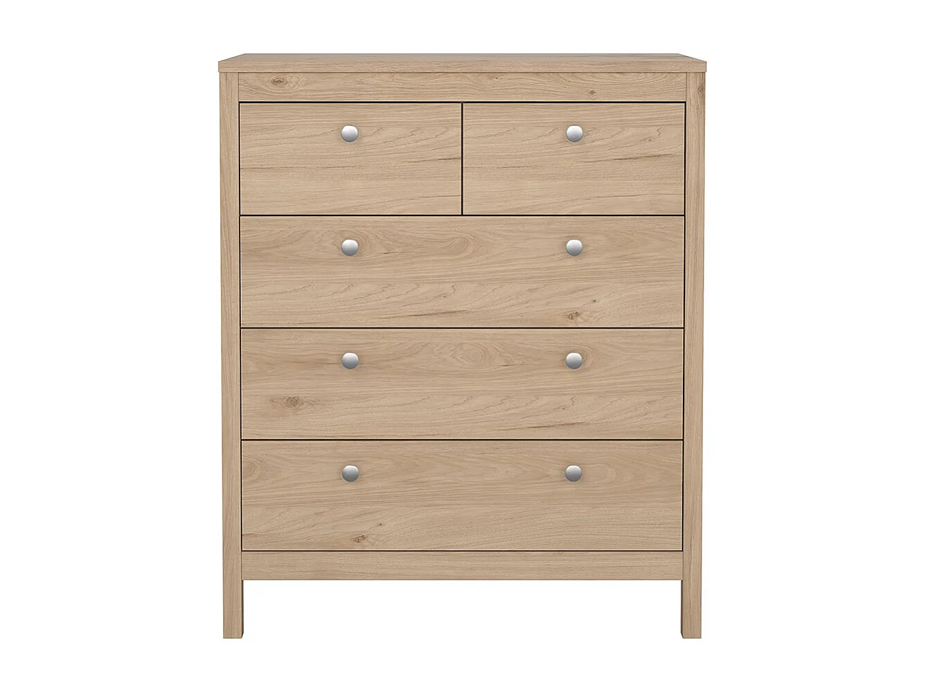 Madrid Kommode 5 Schubladen Eichen-Dekor.