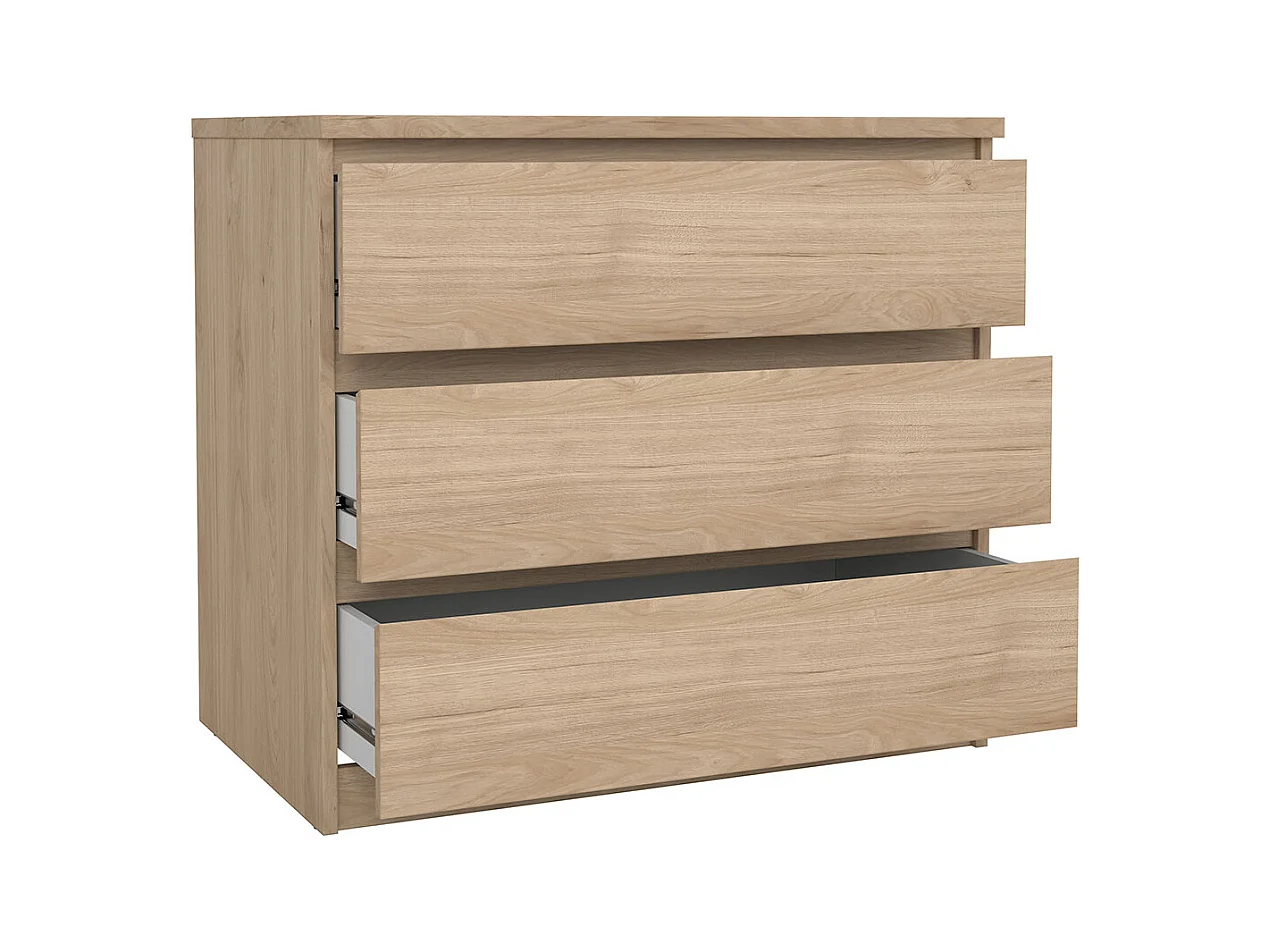 Naia Kommode 3 Schubladen Eichen-Dekor.