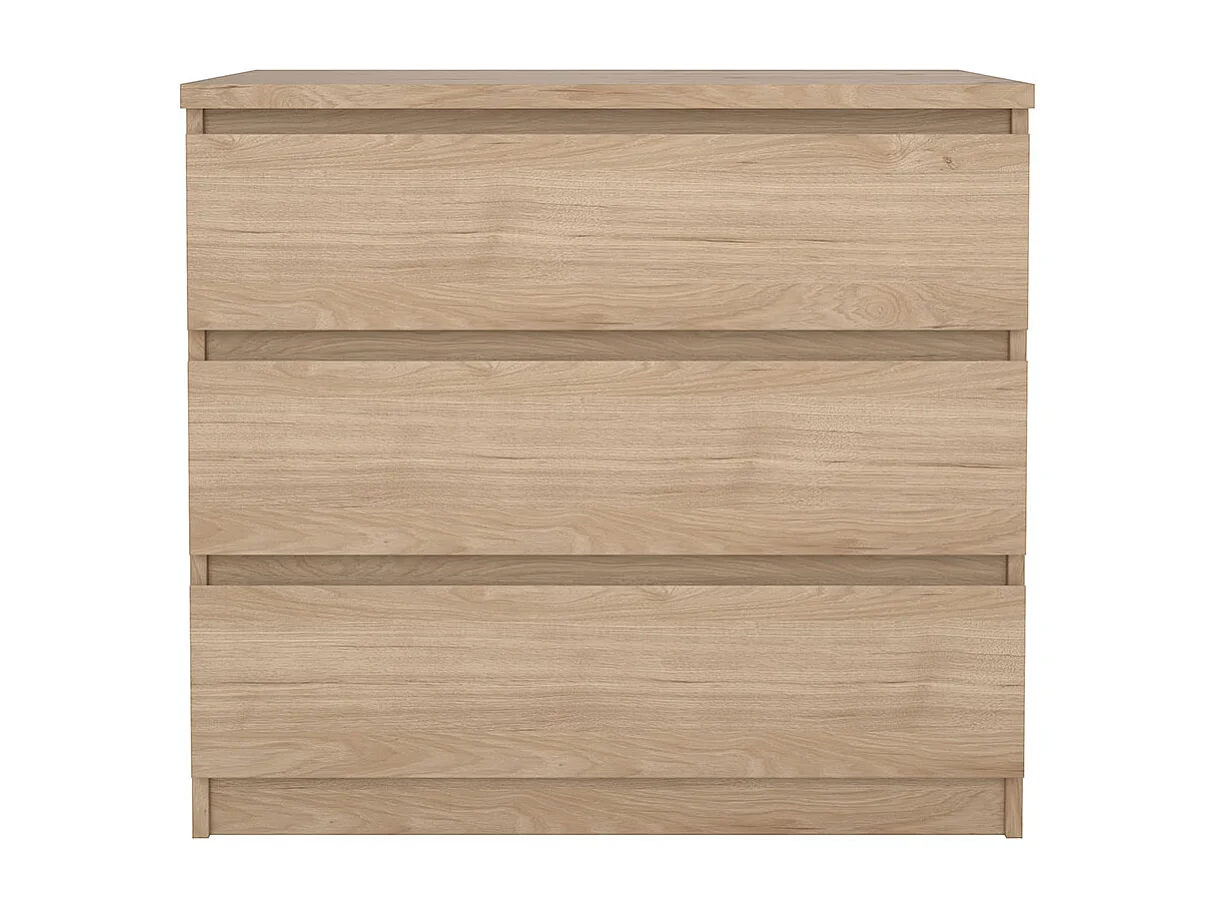 Cassettiera Naia a 3 cassetti, decoro rovere.