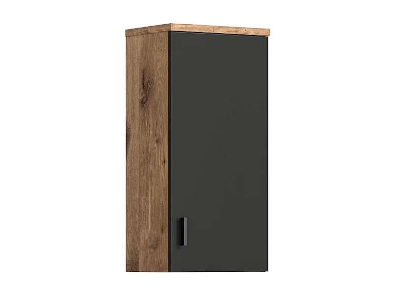 Vasca da bagno Grado sospesa, 1 anta, decoro rovere, grigio opaco.