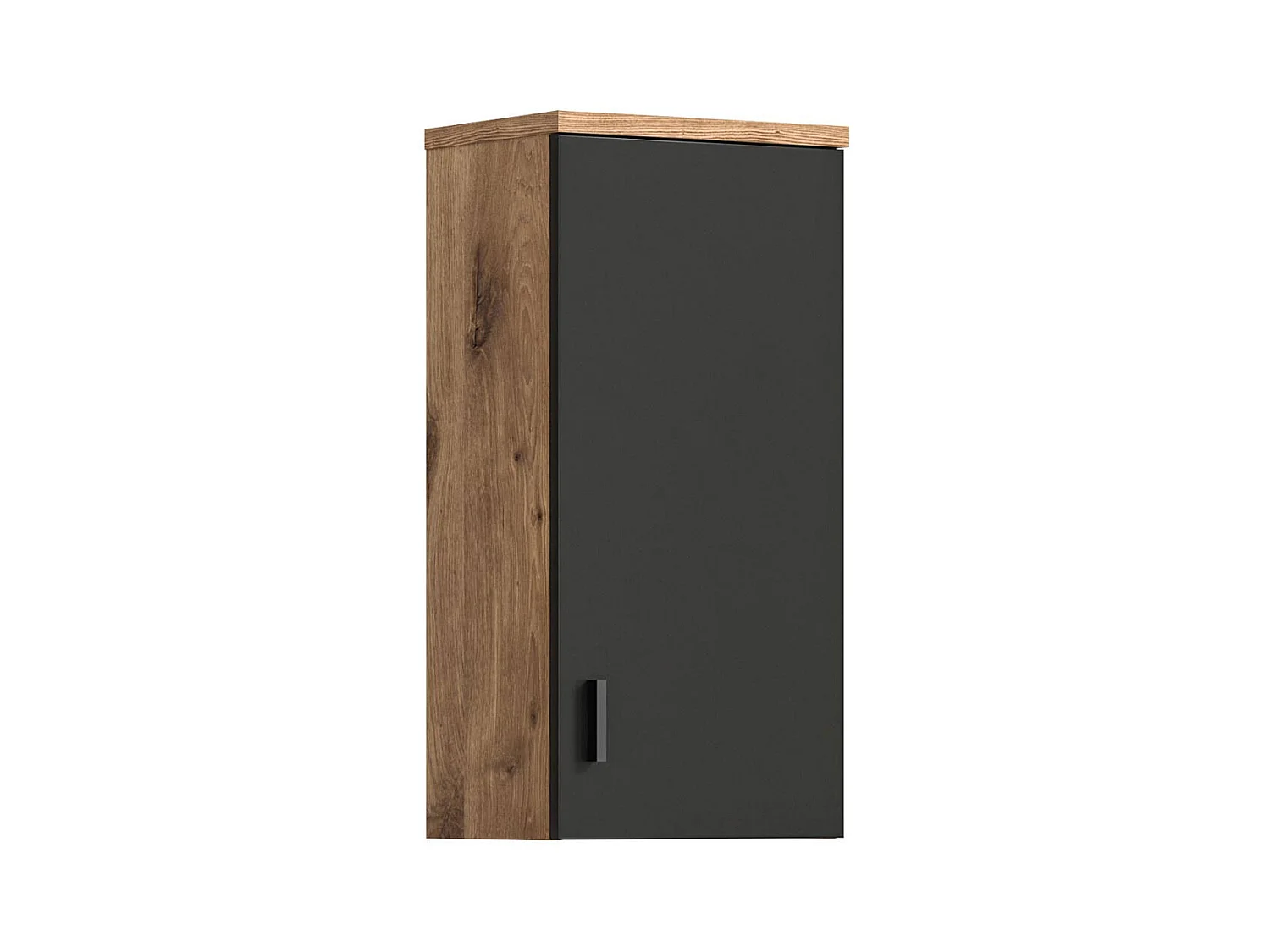 Grado Badschrank wandhängend 1 Tür Eiche dekor,matt grau.