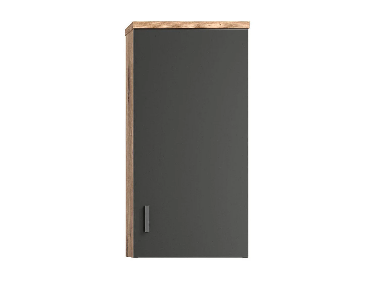 Grado armoire de salle de bain accroché au mur 1 porte chêne décor,mat gris.