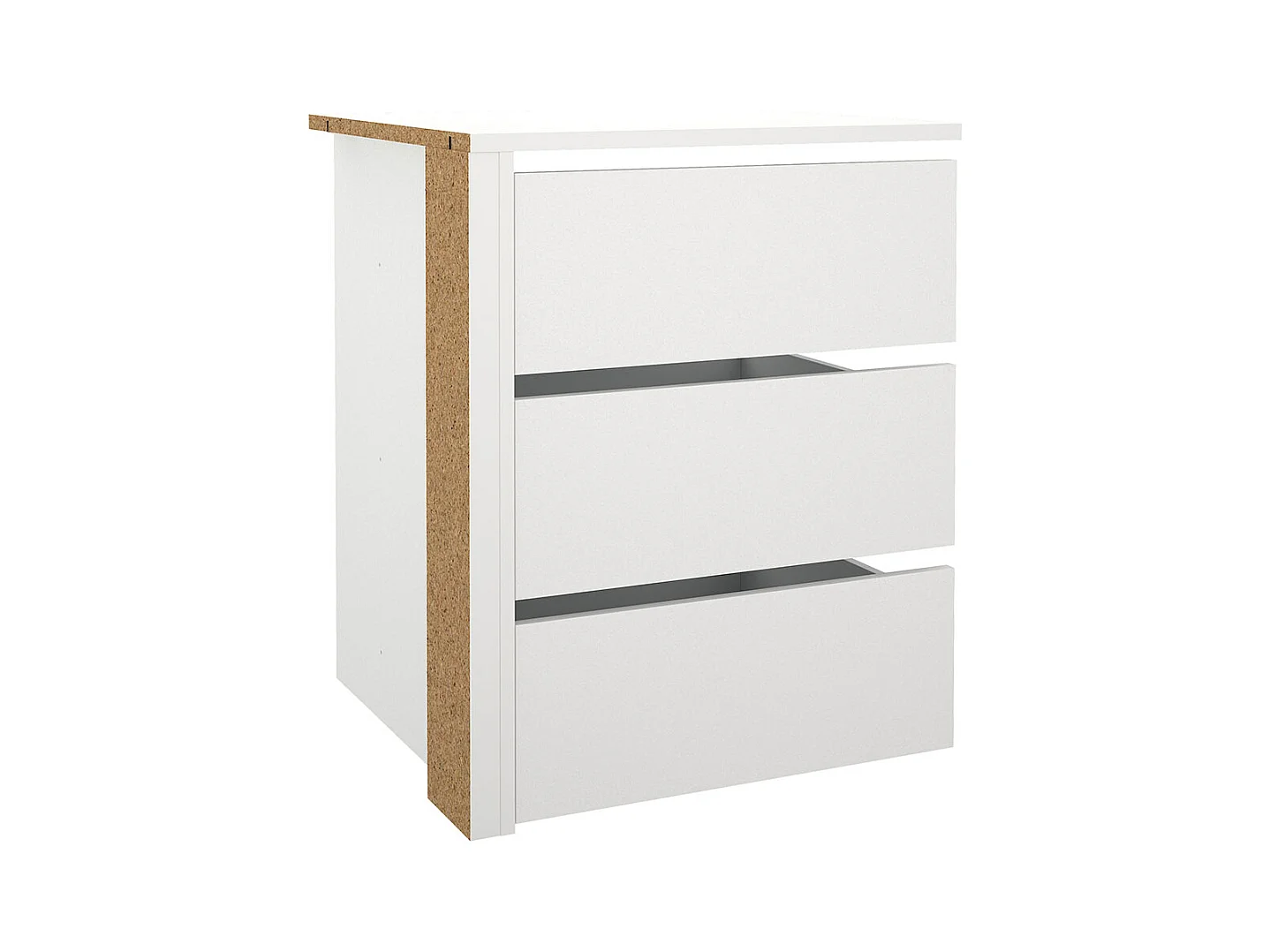 Armadio Catania con 3 cassetti da 57 cm a 120 cm bianco