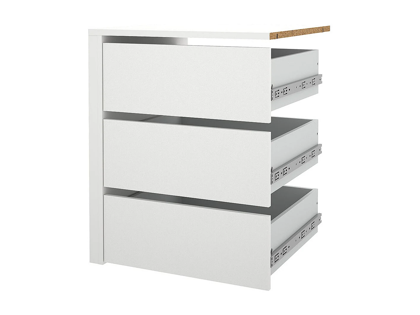 Armadio Catania con 3 cassetti da 57 cm a 120 cm bianco