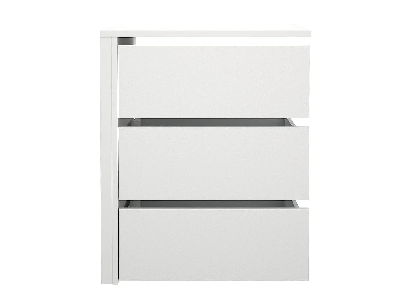 Armadio Catania con 3 cassetti da 57 cm a 120 cm bianco