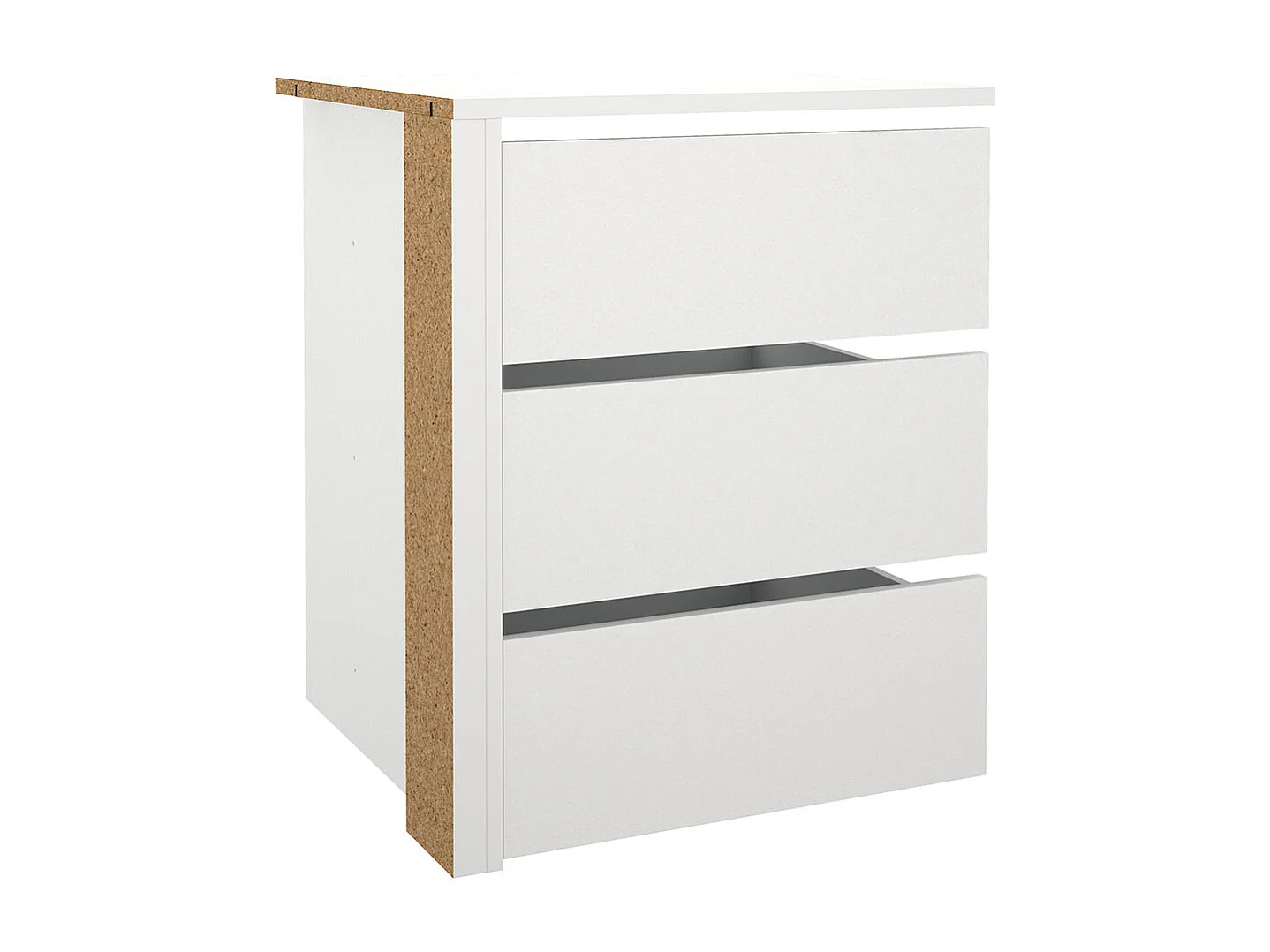 Armadio Catania con 3 cassetti da 57 cm a 120 cm bianco