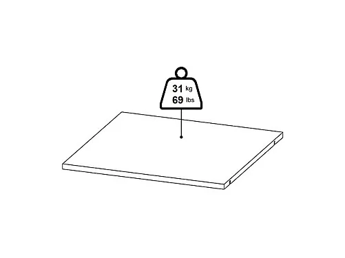 Armadio Catania 3 ripiani da 57cm a 120cm bianco