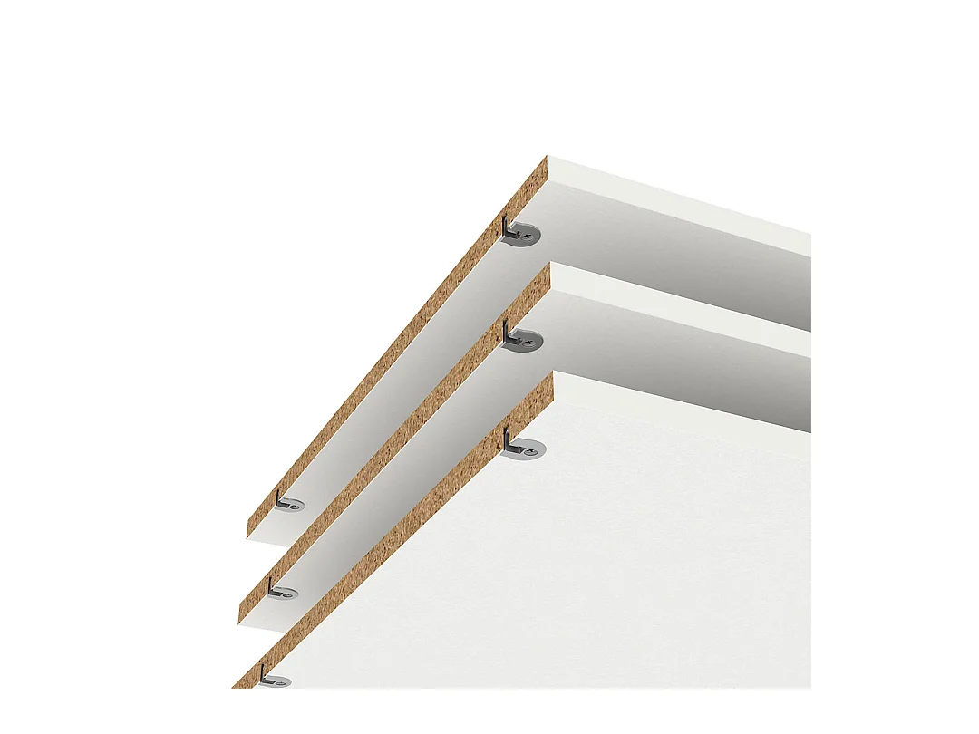 Armadio Catania 3 ripiani da 87cm a 180cm bianco