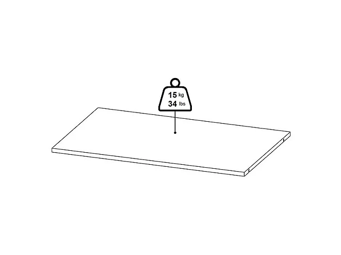 Armadio Catania 3 ripiani da 87cm a 180cm bianco