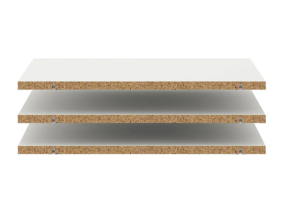 Catania 3 Böden 87 cm bis 180 cm Kleiderschrank weiß