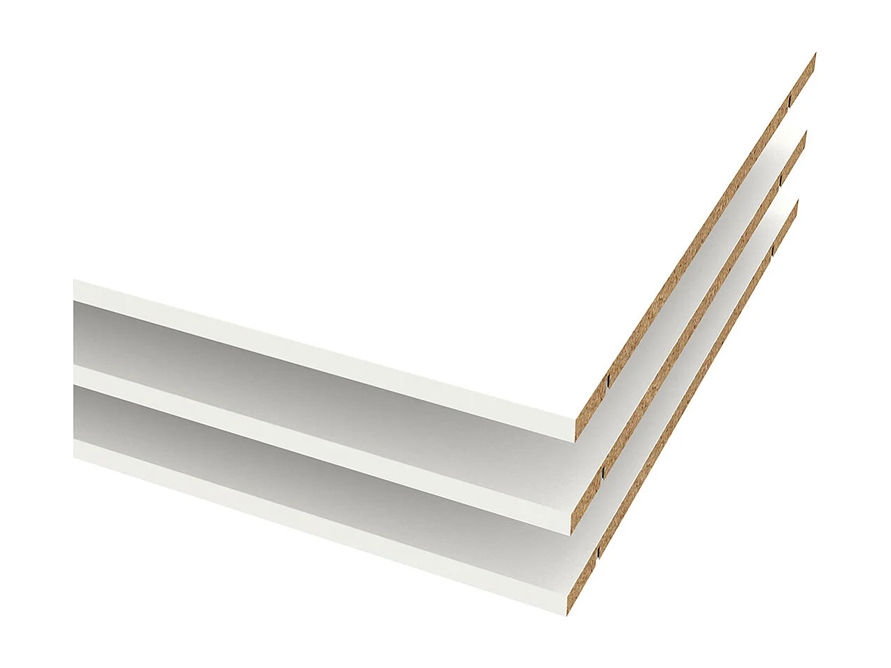 Catania 3 Böden 87 cm bis 180 cm Kleiderschrank weiß