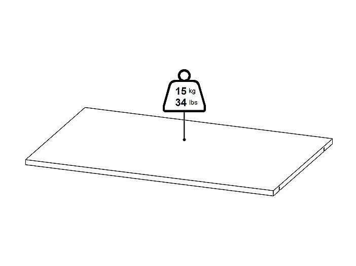Catania 3 Böden 87 cm bis 180 cm Kleiderschrank weiß