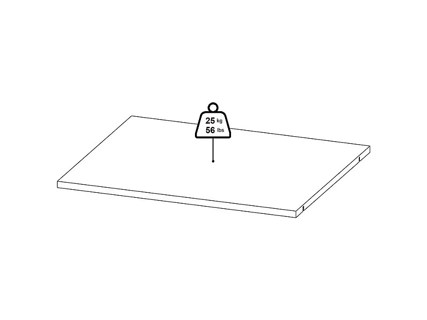 Armadio Catania 3 ripiani da 67cm a 140cm bianco
