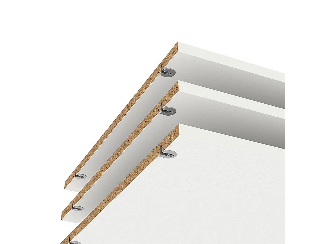 Catania 3 Böden 67 cm bis 140 cm Kleiderschrank weiß