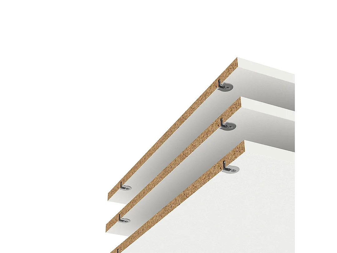 Armadio Catania 3 ripiani da 71,25 cm a 240 cm bianco