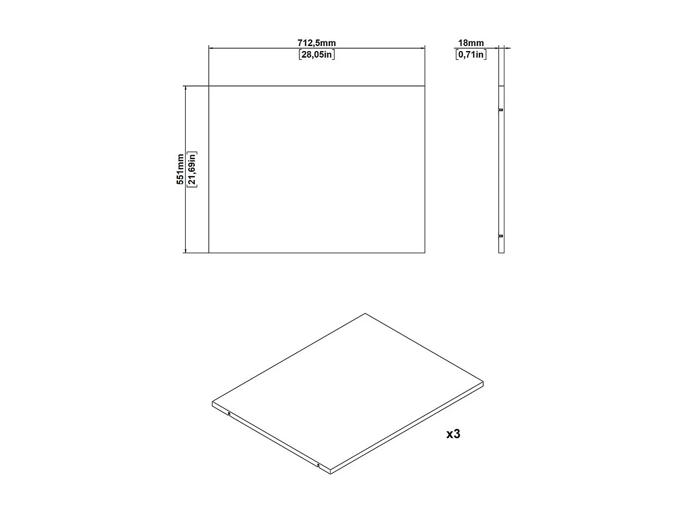 Armadio Catania 3 ripiani da 71,25 cm a 240 cm bianco