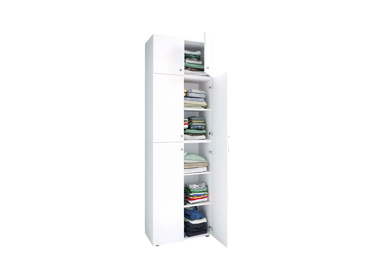 LonaXXL armoire de rangement 6 portes blanc.
