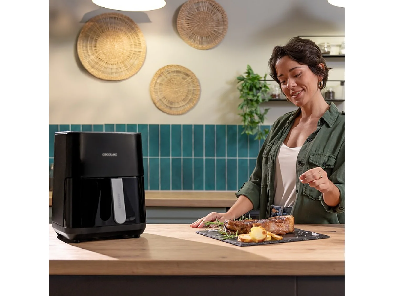 Cecotec Freidora sin aceite Cecofry&Grill Duoheat 4000