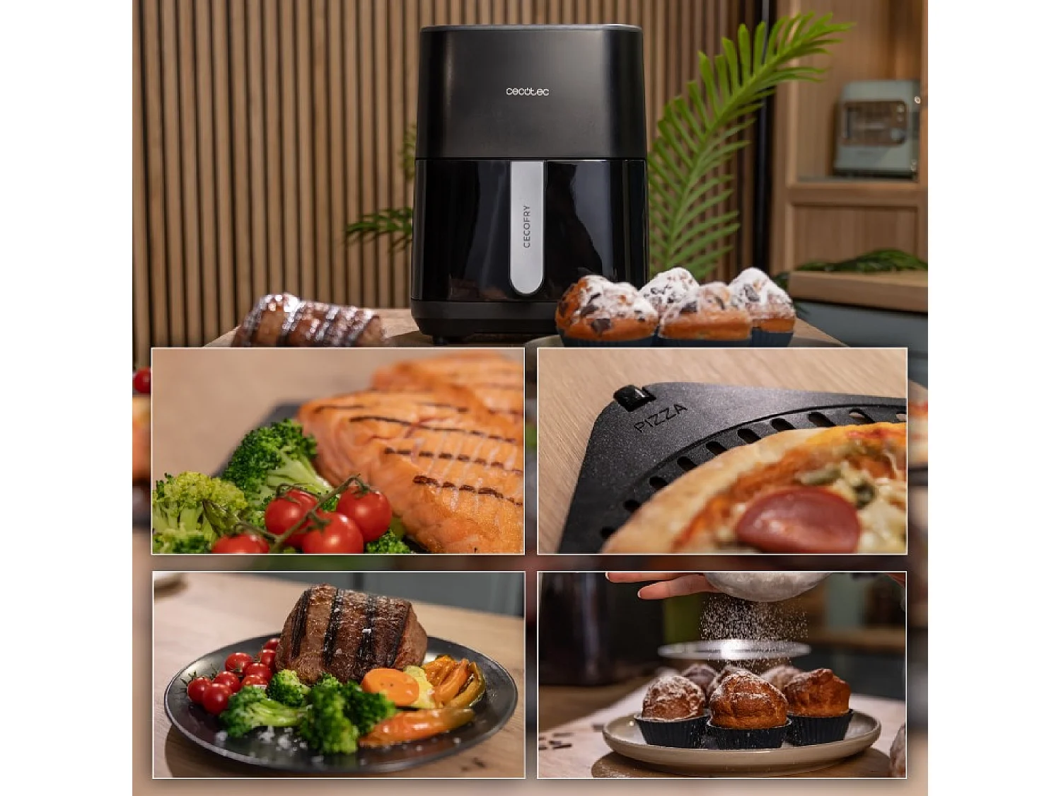 Cecotec Freidora sin aceite Cecofry&Grill Duoheat 4000