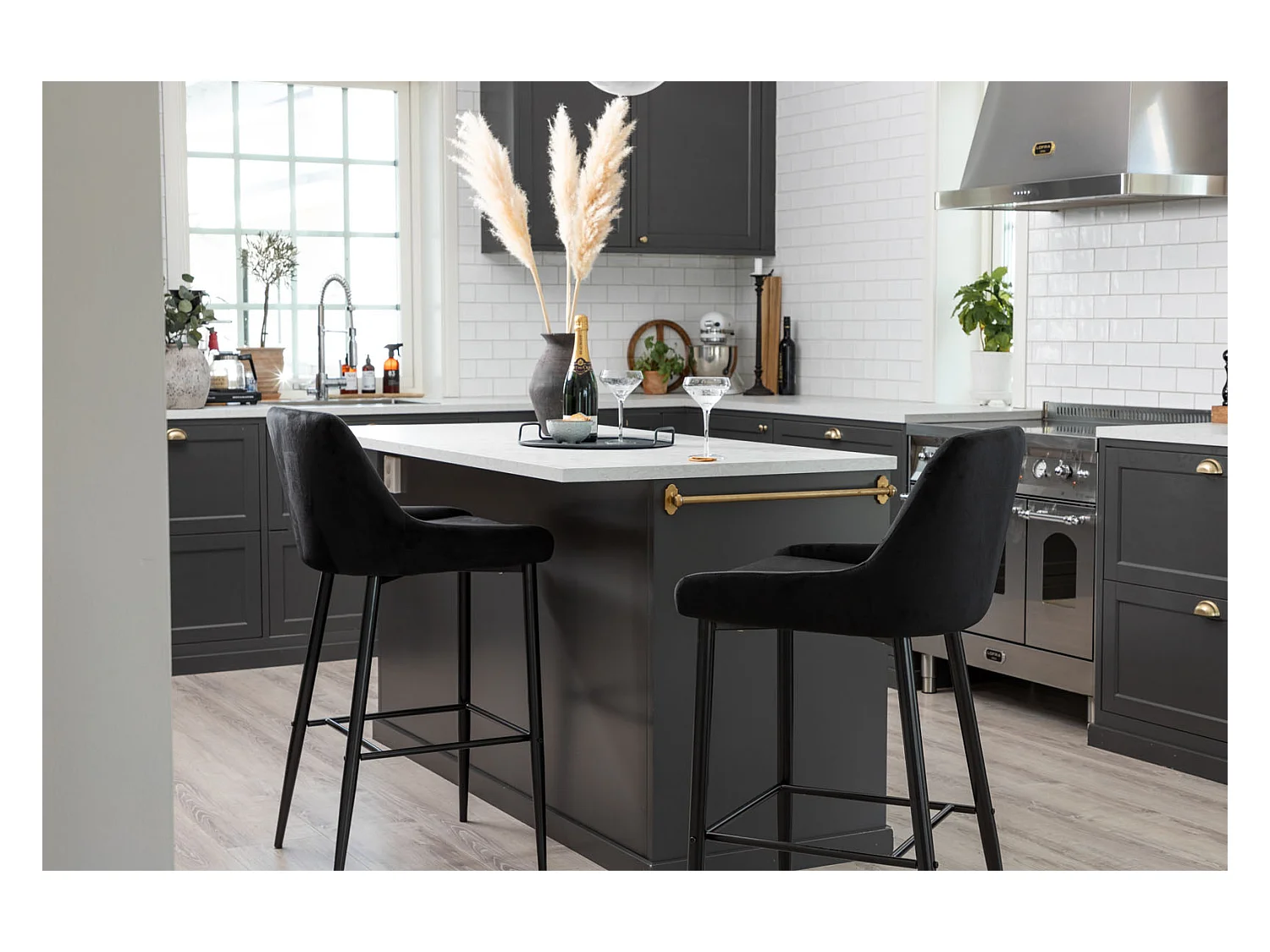 Plaza Tabouret de bar, noir.