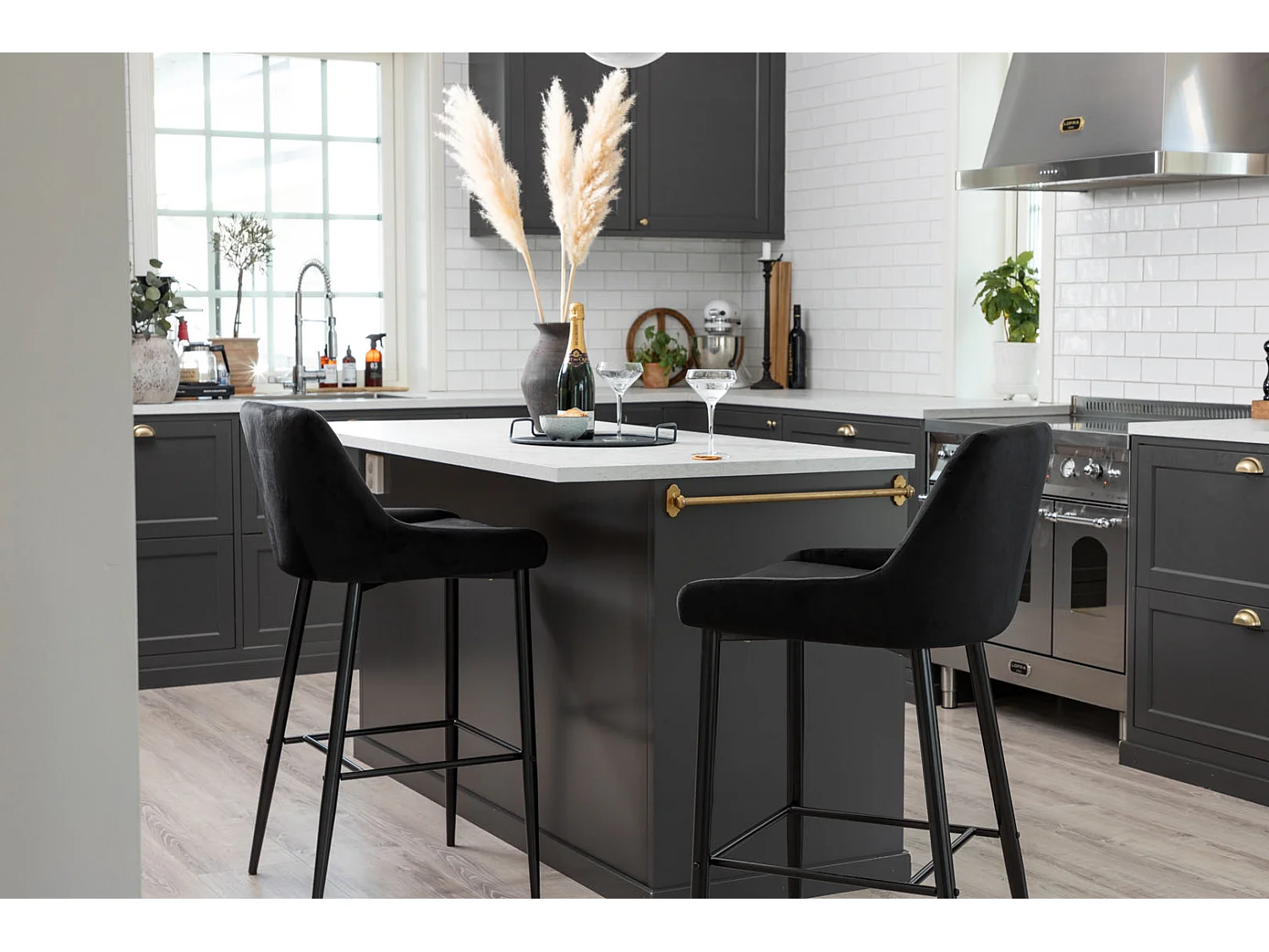 Plaza Tabouret de bar, noir.