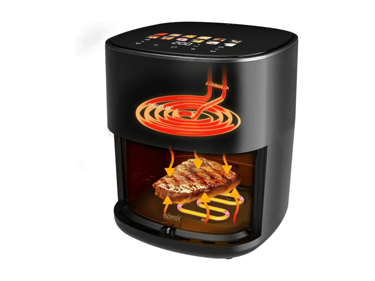 Cecotec Freidora sin aceite Cecofry&Grill Duoheat 6500
