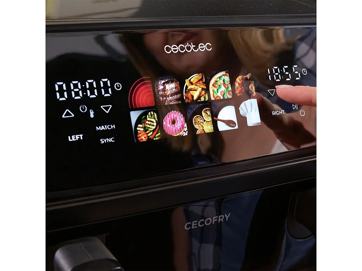 Cecotec Freidora sin aceite Cecofry&Grill Duoheat 10000