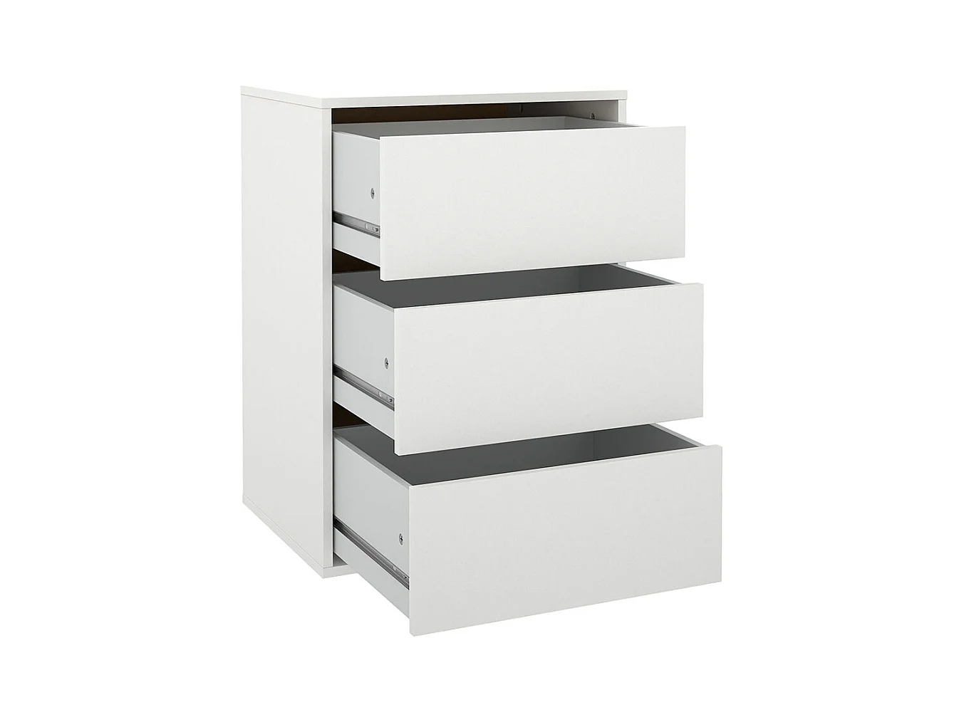 Catania cassetto estraibile 3 cassetti 51cm a 140cm armadio bianco