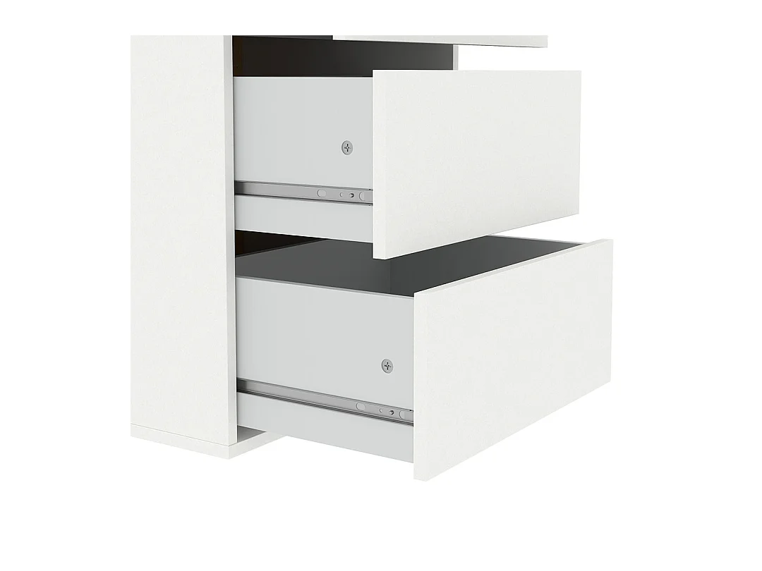 Catania cassetto estraibile 3 cassetti 51cm a 140cm armadio bianco