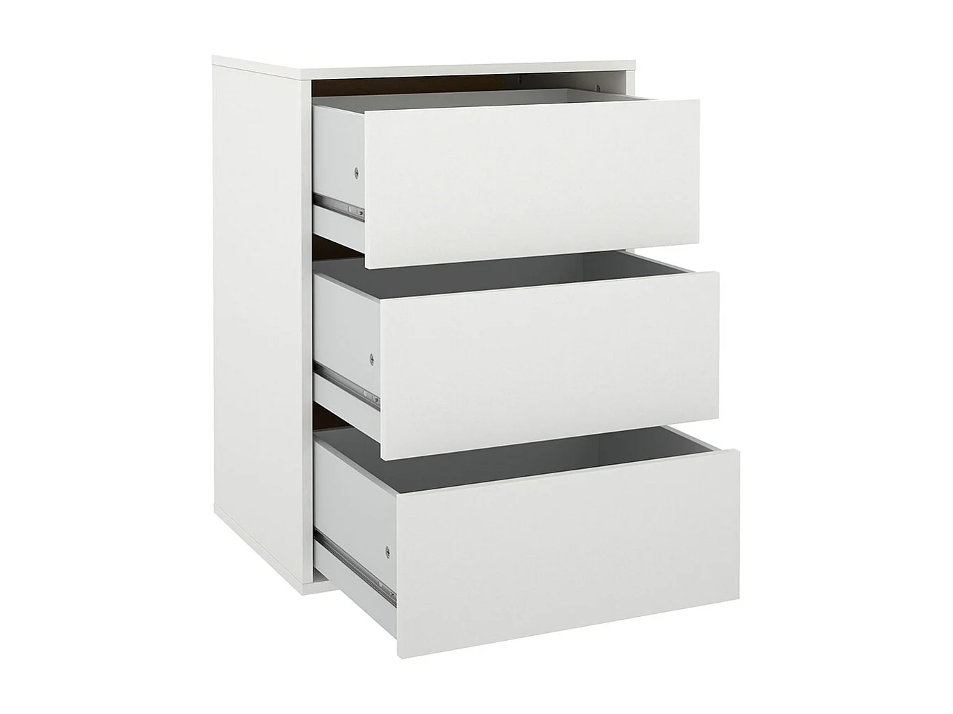 Catania cassetto estraibile 3 cassetti 51cm a 140cm armadio bianco