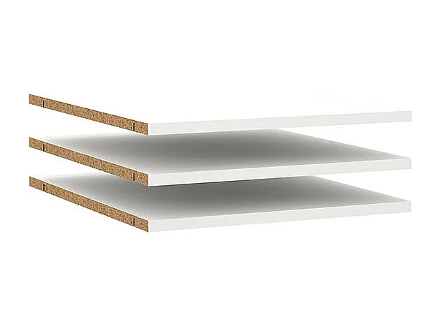 Catania 3 Böden 47 cm bis 240 cm Kleiderschrank weiß