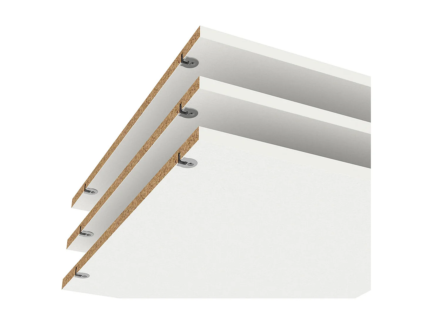 Catania 3 Böden 47 cm bis 240 cm Kleiderschrank weiß