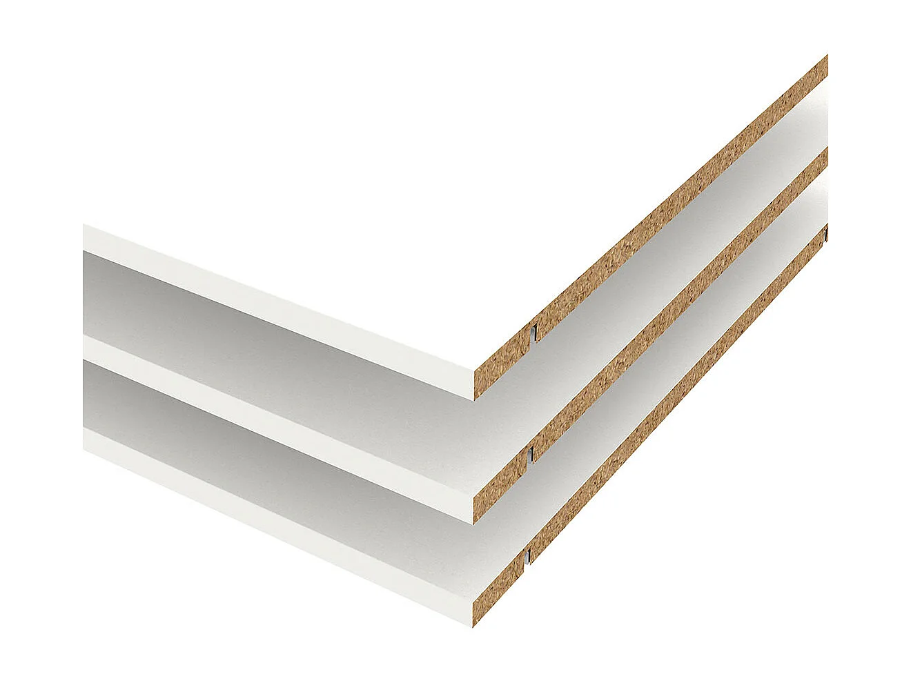 Catania 3 Böden 47 cm bis 240 cm Kleiderschrank weiß