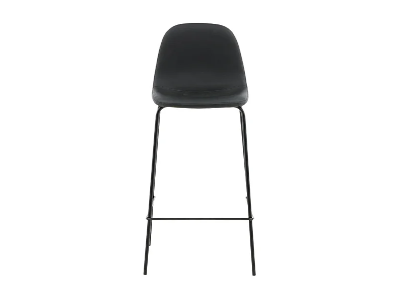 Polar Tabouret de bar PU similicuir, noir.