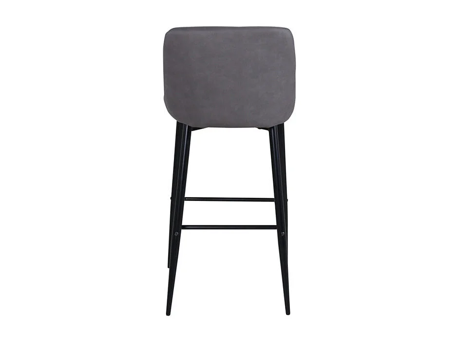 Plaza Tabouret de bar PU simili cuir, noir.