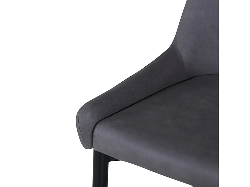 Plaza Tabouret de bar PU simili cuir, noir.