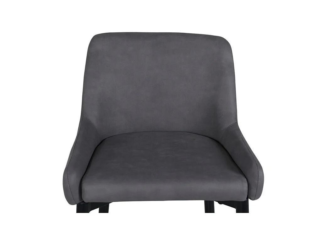 Plaza Tabouret de bar PU simili cuir, noir.