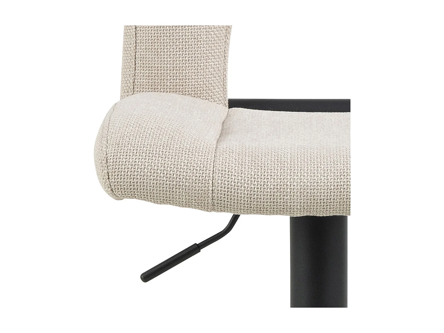 Sylvia tabouret de bar réglable en hauteur fonction pivotante beige.