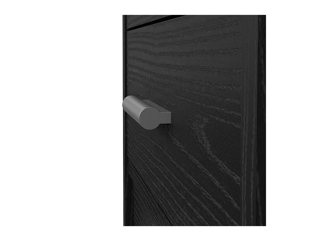 Scrivania FunctionPlus con 4 cassetti e 1 ripiano, decoro frassino nero.