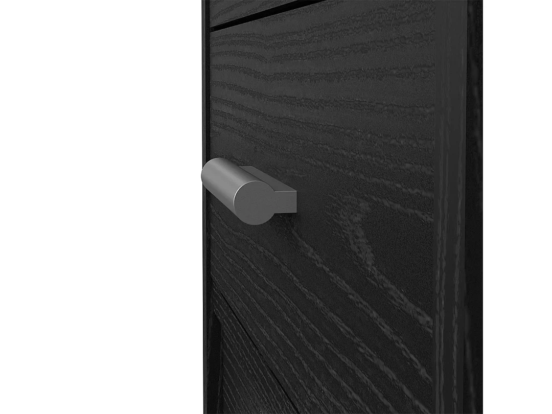 FunctionPlus Schreibtisch 4 Schubladen, 1 Ablage schwarze Asche-Dekor.