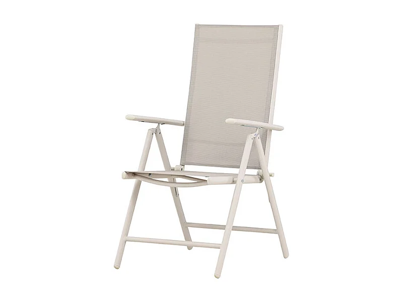 Break chaise de jardin chaise longue beige.