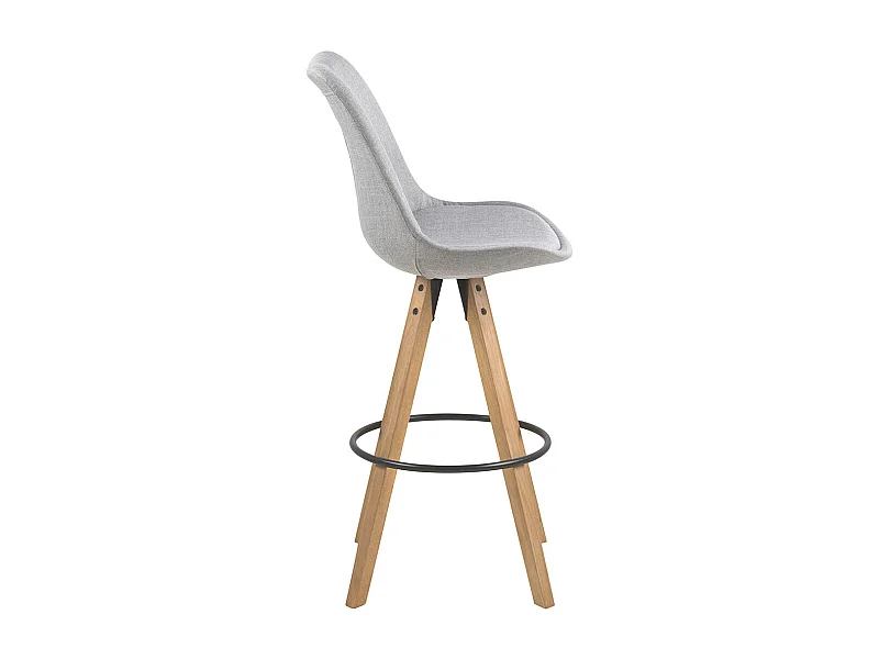 Dima tabouret de bar tissu gris.