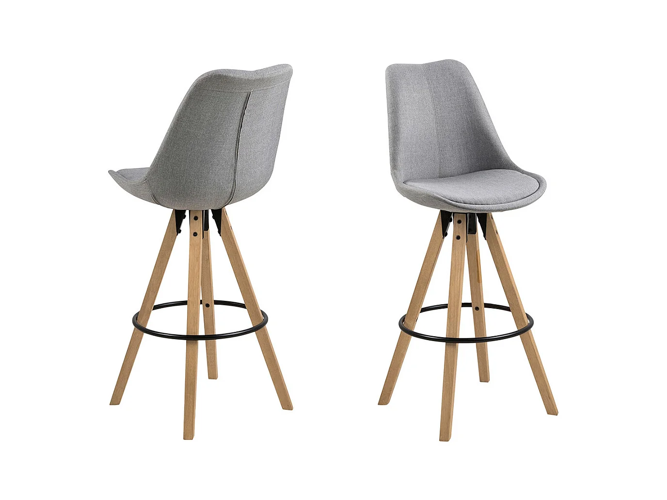 Dima tabouret de bar tissu gris.