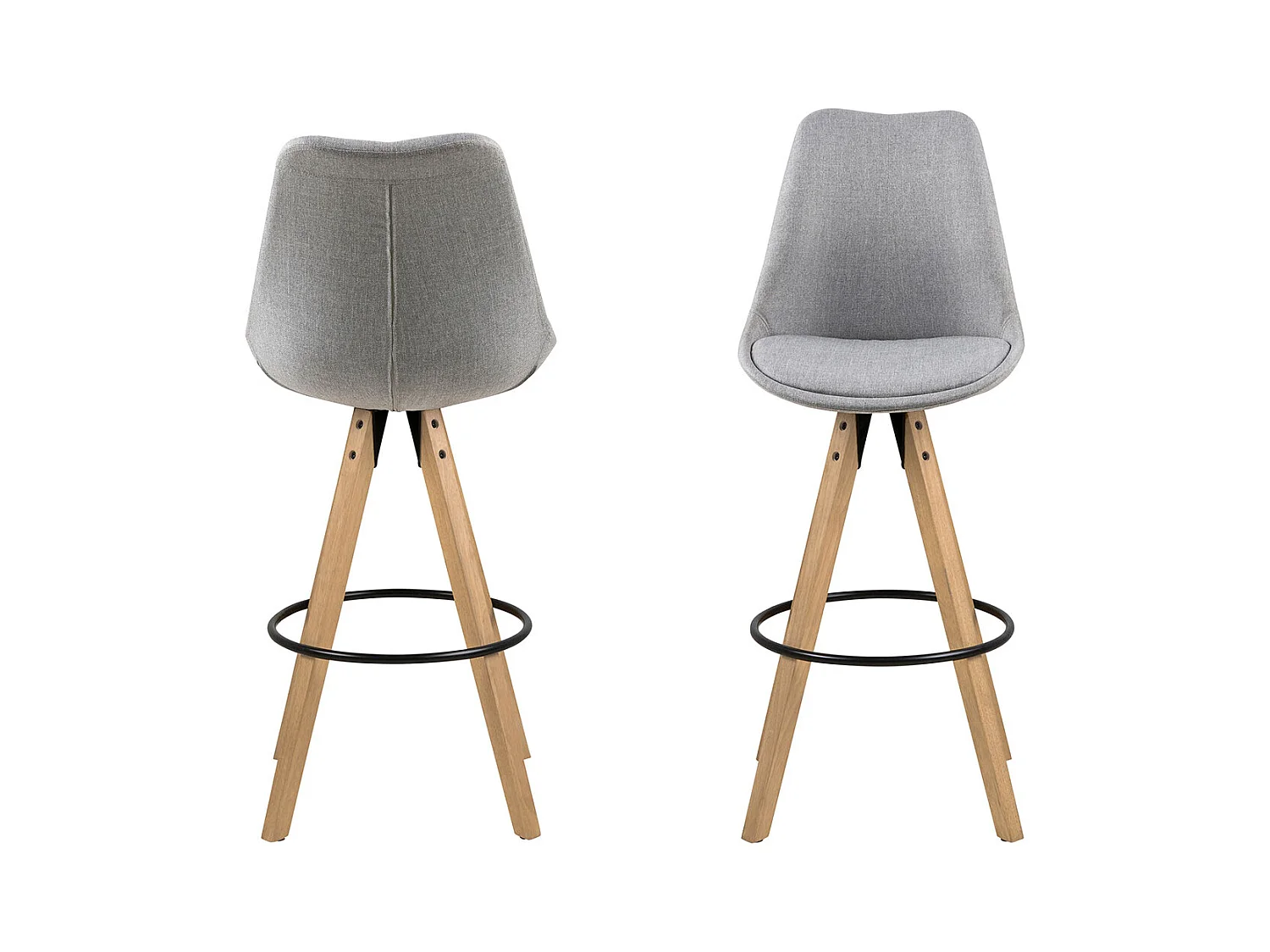 Dima tabouret de bar tissu gris.